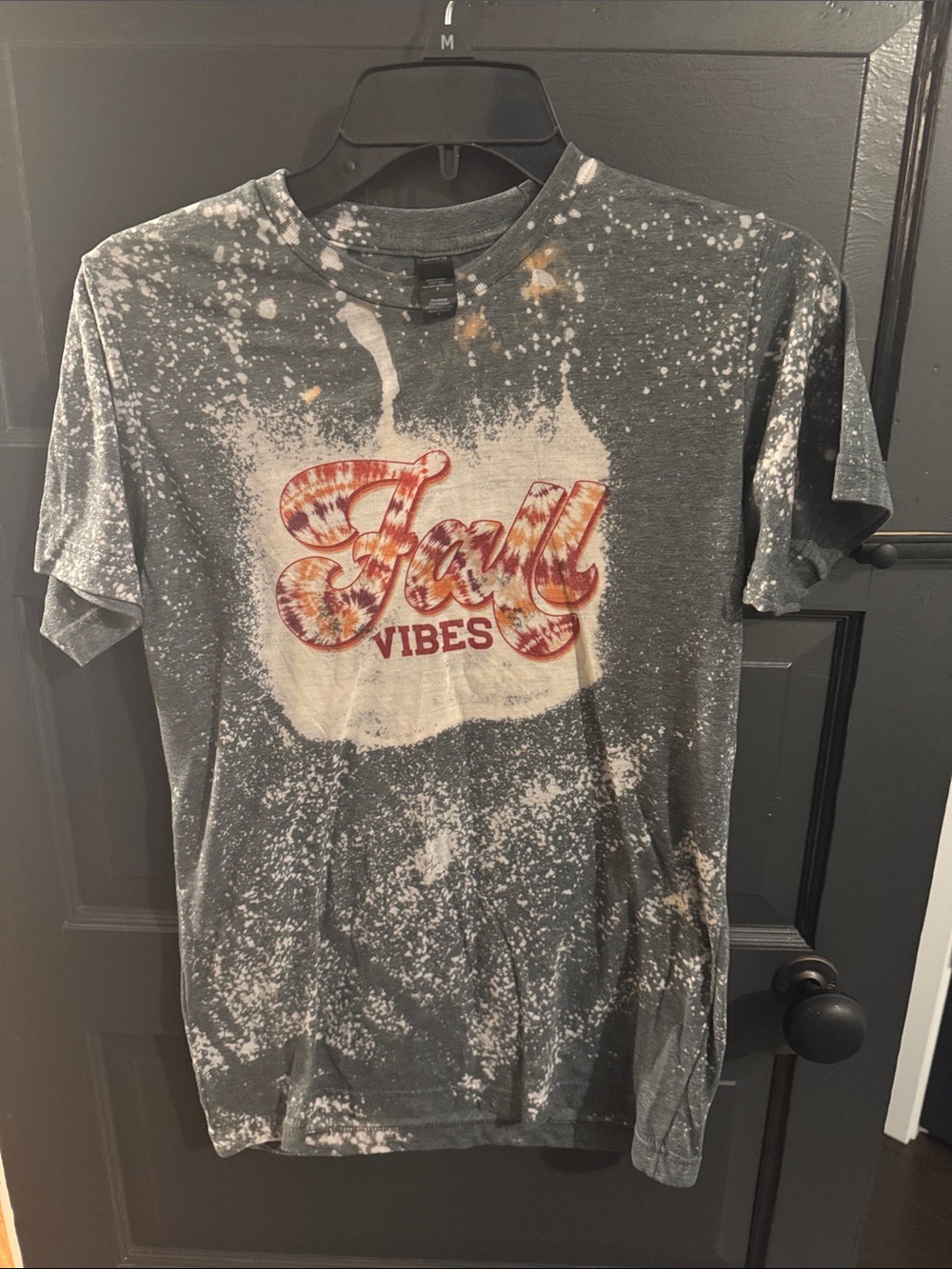 Tultex Gray Bleached 'Soul Vibes' Graphic Tee with Red Accent